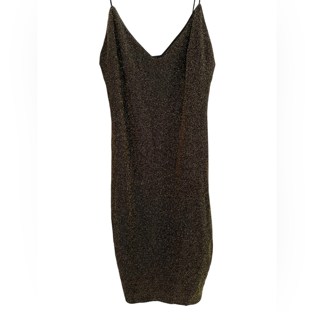 Mind Code Black and Gold Mini Dress Size Large